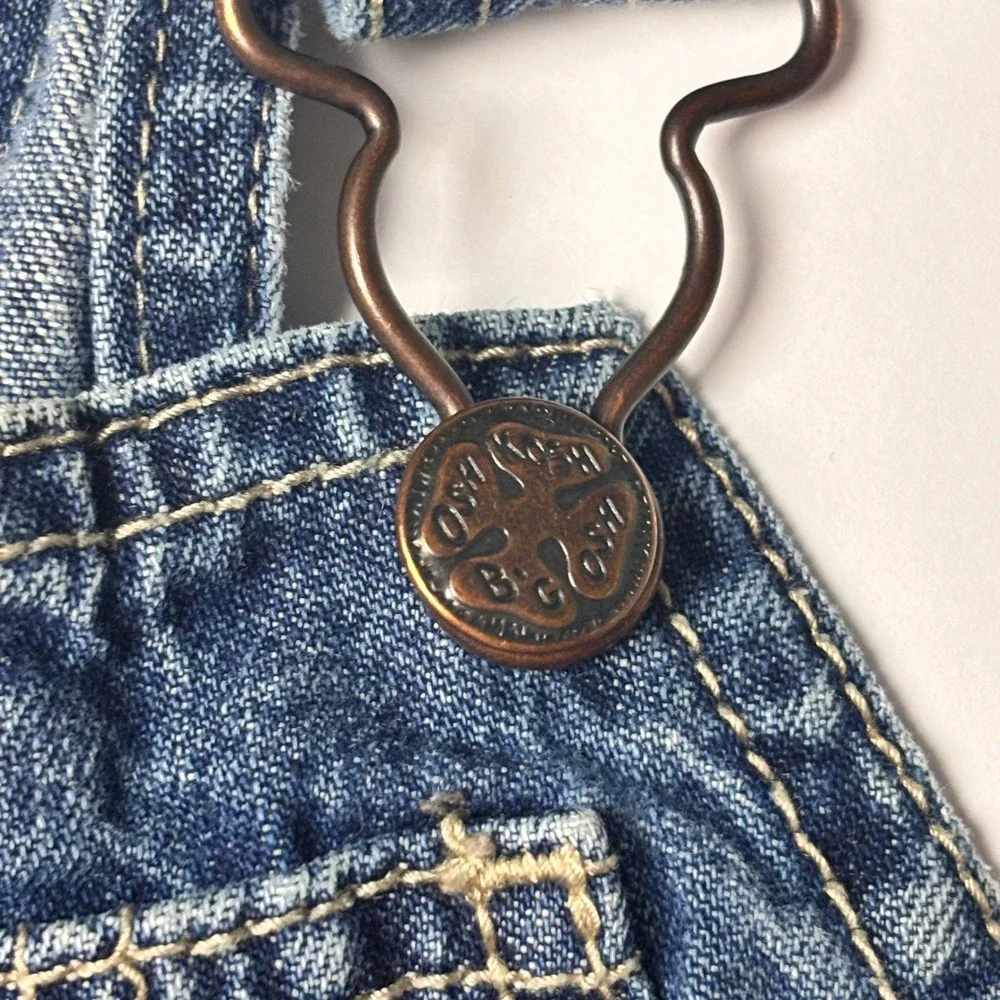 Denim Bib Overalls OshKosh Bgosh Medium Wash Blue‎ Carpenter Style 18M Spring